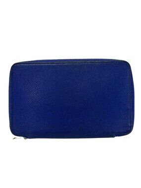 Hermes Notebook Agenda Zip Silk'in Blue Saphir Zip Around